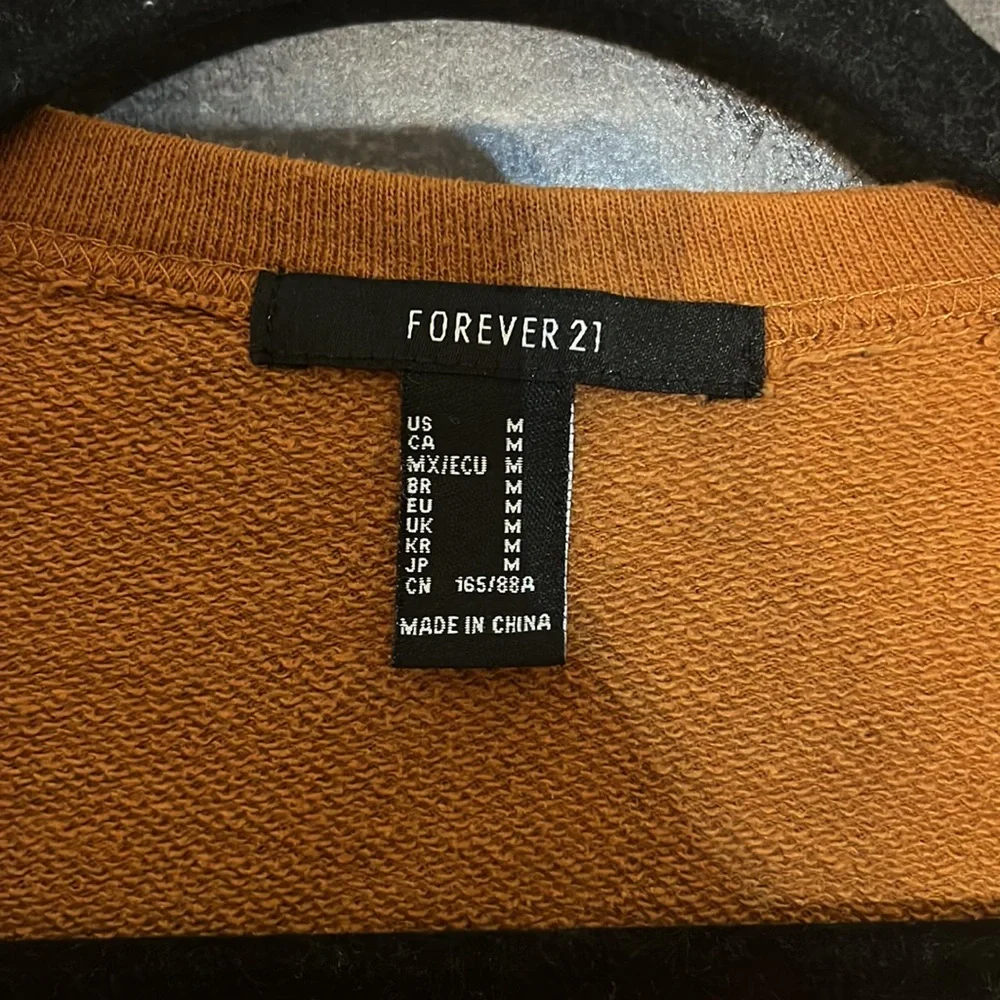 Cozy Burt Orange Over Size Forever21 Cardigan with Pockets - Picture 6 of 6